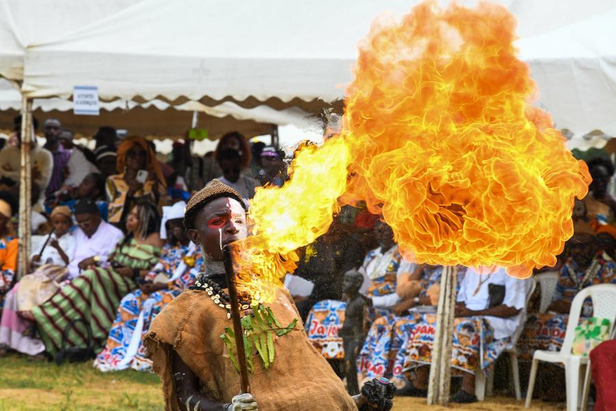 Jengu ceremony — fire ritual